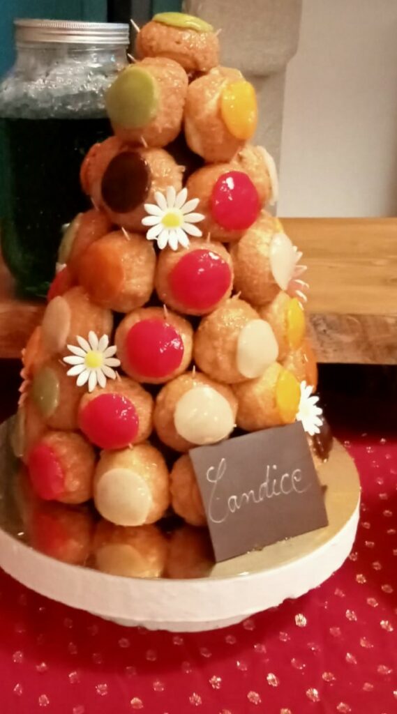 Pièce montée choux Pièce montée de choux pour un baptême